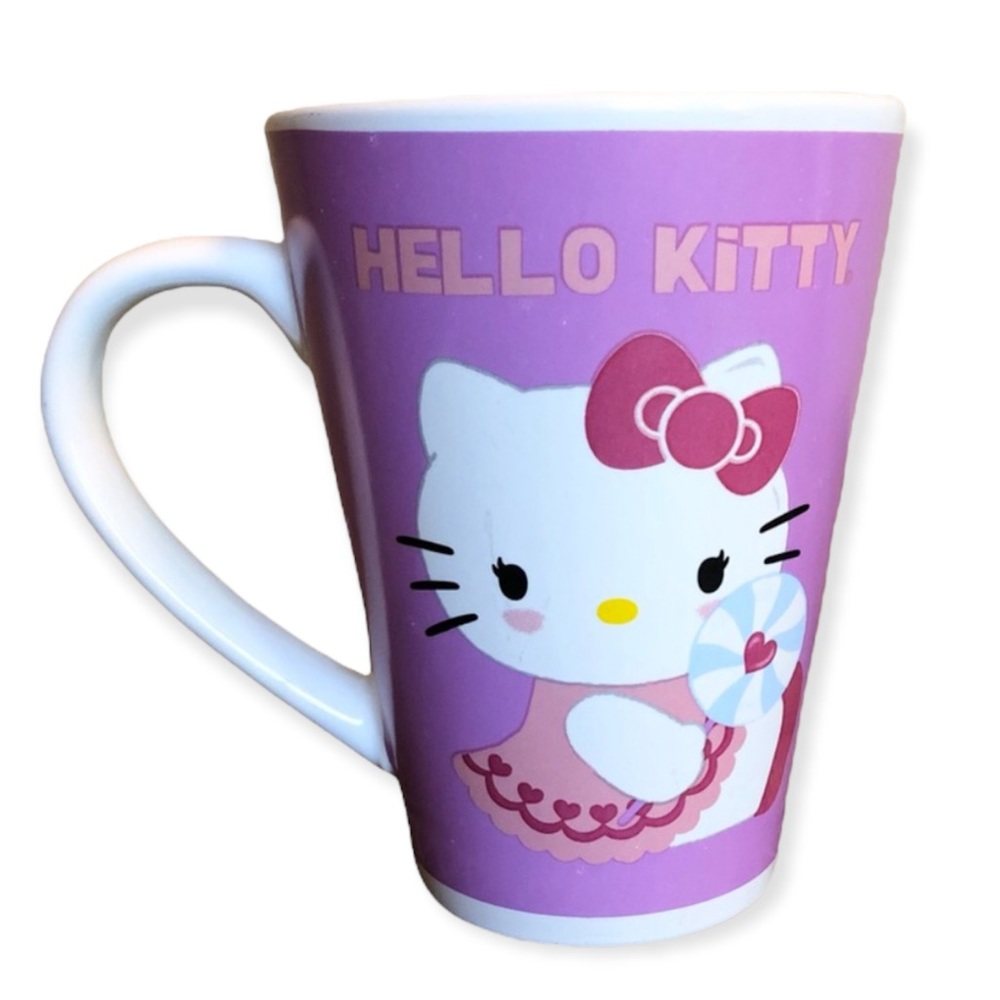 3/$20 HELLO KITTY Sanrio Coffee Tea Mug with Handle Ceramic Pink and White